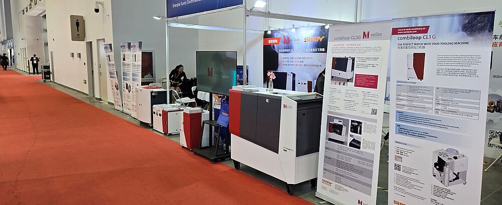 View of the exhibition stand of Müller Hydraulik at the CIMT in Beijing 2025