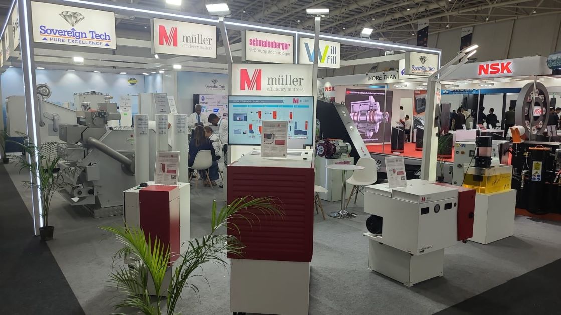 Mueller Exhibition stand at IMTEX 2025 with Sovereign Tech